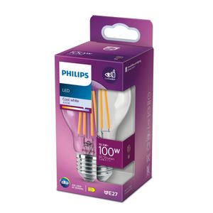 Philips Lighting 76207001 LED-lamp Energielabel D (A - G) E27 10.5 W = 100 W Neutraalwit (Ø x l) 6 cm x 10.4 cm 1 stuk(s)