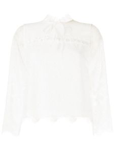 SHIATZY CHEN blouse à empiècements en dentelle - Blanc