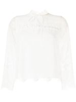 SHIATZY CHEN blouse à empiècements en dentelle - Blanc - thumbnail