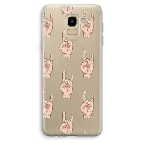 Rock: Samsung Galaxy J6 (2018) Transparant Hoesje