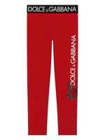 Dolce & Gabbana Kids logo-print leggings - Rouge