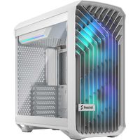Torrent Compact RGB White TG Clear Tower behuizing