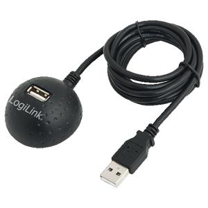 LogiLink USB-kabel USB 2.0 USB-A bus, USB-A stekker 1.50 m Zwart CU0013B