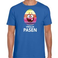 Paasei vrolijk Pasen t-shirt blauw voor heren - Paas kleding / outfit - thumbnail