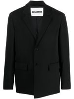 Jil Sander blazer en laine à simple boutonnage - Noir - thumbnail