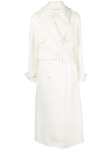 Ermanno Scervino manteau ceinturé à boutonnière croisée - Blanc