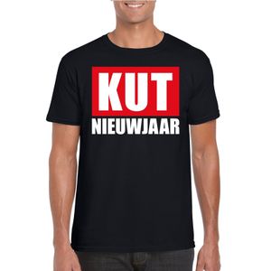 Foute oud en nieuw t-shirt kut nieuwjaar zwart voor heren