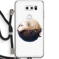 Yin Yang Wolves: LG V30 Transparant Hoesje met koord