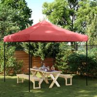 Partytent inklapbaar pop-up 292x292x315 cm bordeauxrood