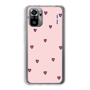 Hartjes: Xiaomi Redmi Note 10S Transparant Hoesje