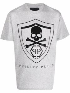 Philipp Plein t-shirt à logo tête de mort - Gris