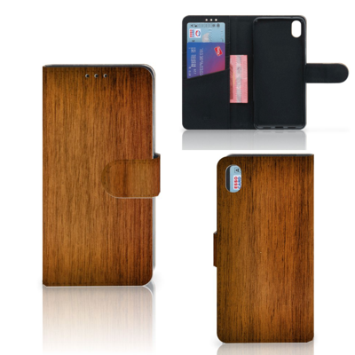 Xiaomi Redmi 7A | Book Style Case | Donker Hout