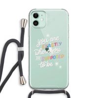 Right Place: iPhone 11 Transparant Hoesje met koord