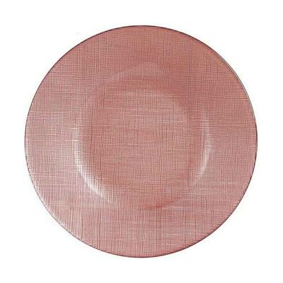 Eetbord Vivalto 323921P-3 323921P-3 Roze Glas 21 x 2 x 21 cm (6 Stuks)