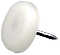 Meubelglijder nylon wit 30mm 12st - Deltafix