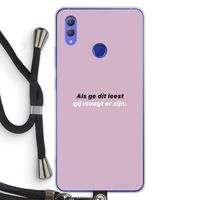 gij moogt er zijn: Honor Note 10 Transparant Hoesje met koord