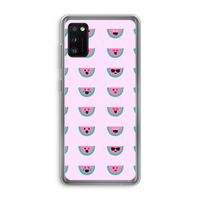 Smiley watermeloenprint: Samsung Galaxy A41 Transparant Hoesje