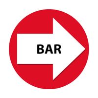 Rode bewegwijzering stickers Bar 4 st   -