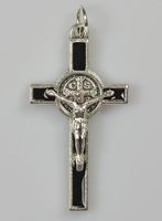 Hanger Kruis Heilige Benedictus zwart - Spirituele Sieraden en Edelstenen - Spiritueelboek.nl - thumbnail