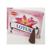 6x Pakjes wierook met 10 kegeltjes Lotus - thumbnail