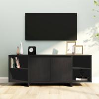 Tv-meubel 130x35x50 cm bewerkt hout zwart