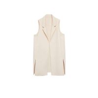 Violeta by Mango wollen gilet lichtbeige - thumbnail