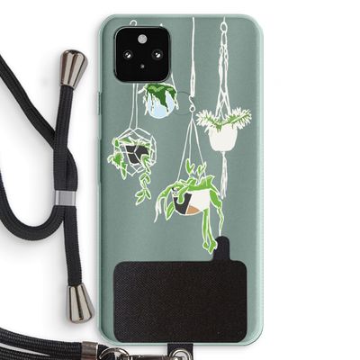 Hang In There: Pixel 5a 5G Transparant Hoesje met koord