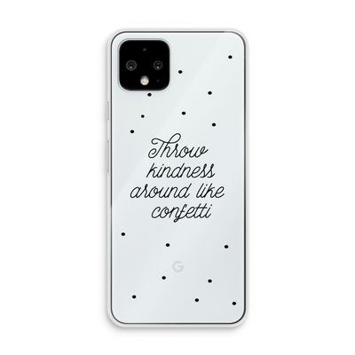 Confetti: Pixel 4 Transparant Hoesje