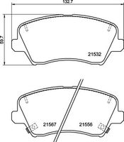 Remblokkenset, schijfrem BREMBO, u.a. für KIA, Hyundai - thumbnail