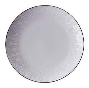Porseleinen cakebord met golven - Tokyo Design Studio - Nippon White - 15cm