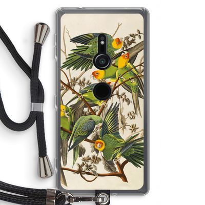 Carolinaparkiet: Sony Xperia XZ2 Transparant Hoesje met koord