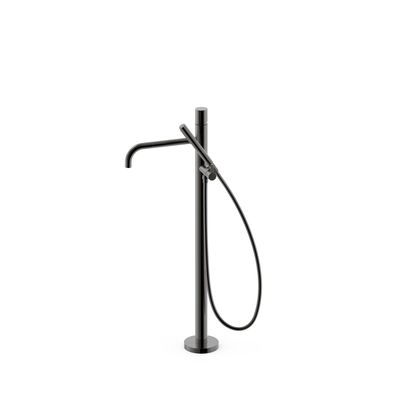 Vrijstaande badkraan Tres Study Exclusive | Hoogte uitloop 67.4 cm | Draaibare uitloop | Mengkraan | Rond | Zwart metallic