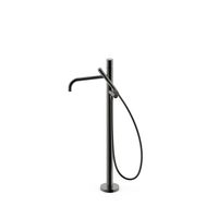Vrijstaande badkraan Tres Study Exclusive | Hoogte uitloop 67.4 cm | Draaibare uitloop | Mengkraan | Rond | Zwart metallic