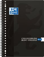 Oxford School collegeblok, ft A4+, 160 bladzijden, 23 gaats, kantlijn, gelijnd, zwart - thumbnail