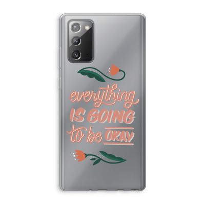 Optimistic flower girl: Samsung Galaxy Note 20 / Note 20 5G Transparant Hoesje