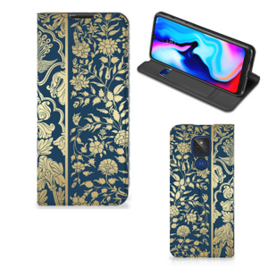 Motorola Moto G9 Play Smart Cover Beige Flowers