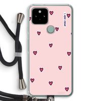 Hartjes: Pixel 5 Transparant Hoesje met koord