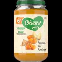 Olvarit 6+ Maanden Pompoen Kip Aardappel 200g bij Jumbo