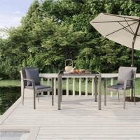 3-delige Tuinset met kussens poly rattan grijs