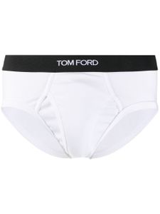 TOM FORD slip à taille à logo - Blanc