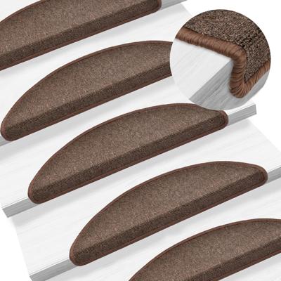 VidaXL 15 st trapmatten 56x17x3 cm koffiebruin
