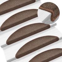 VidaXL 15 st trapmatten 56x17x3 cm koffiebruin