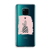 Zwart-wit cactus: Huawei Mate 20 Pro Transparant Hoesje