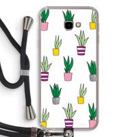 Sanseveria: Samsung Galaxy J4 Plus Transparant Hoesje met koord Sanseveria: Samsung Galaxy J4 Plus Transparant Hoesje met koord