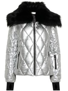 Palm Angels veste de ski matelassé à effet réfléchissant - Argent