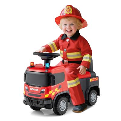2 in 1 Loopauto Politiewagen met Stuur en Opbergruimte Loopauto Duwauto Rood