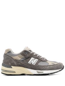 New Balance baskets lacées à patch logo - Gris