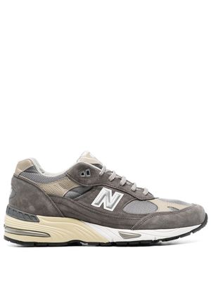 New Balance baskets lacées à patch logo - Gris