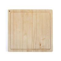 Snijplank - LIVOO - MES141 - Rubberhout - XXL-formaat - 46 x 46 cm - Geïntegreerde groef