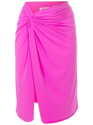 Amir Slama t-shirt asymétrique à détails froncés - Rose